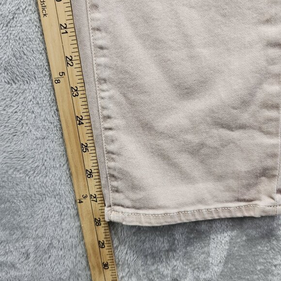 Dear John Jeans Womens Sz 26 Beige Playback Cuffed Cropped Straight Stretch - Picture 9 of 11